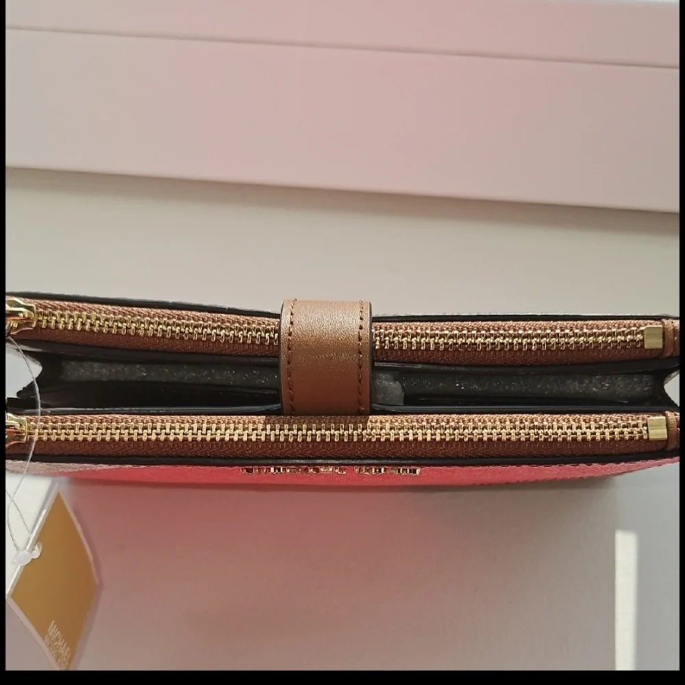 Michael Kors Pink and Brown Women's Wallet - Picture 4 of 5